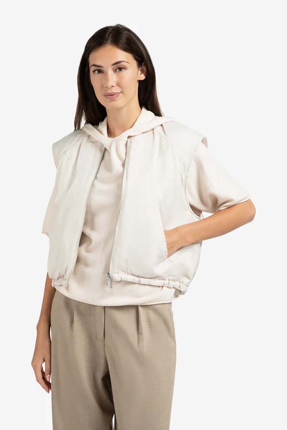 Yaya Bodywarmer Reversible  Beige