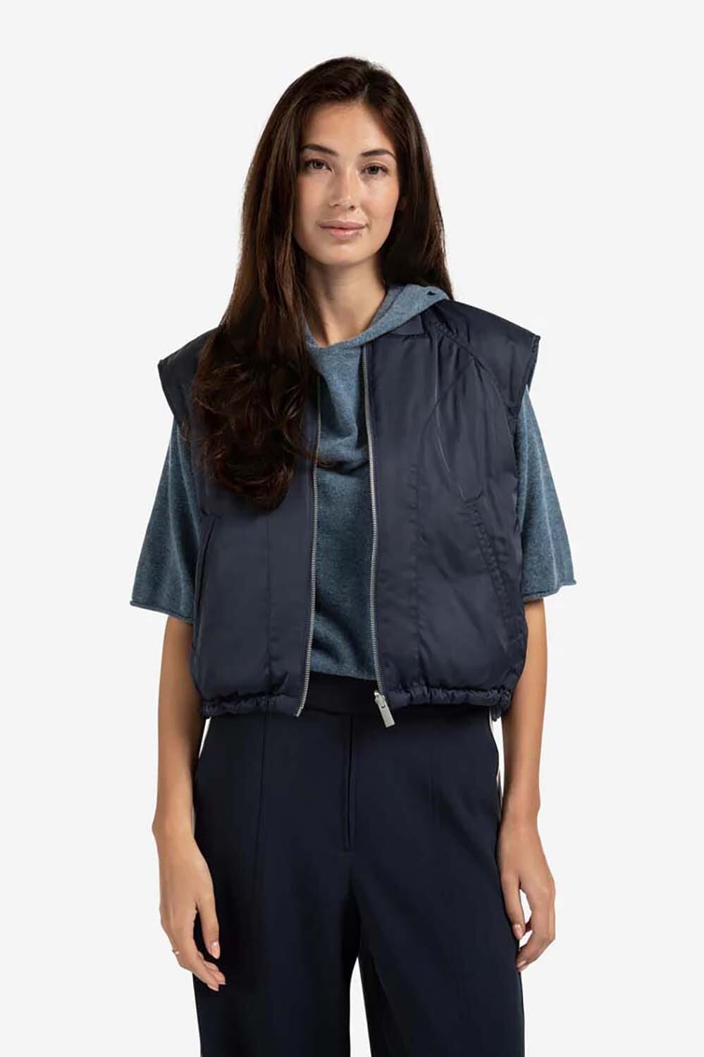 Yaya Bodywarmer Reversible  Blauw