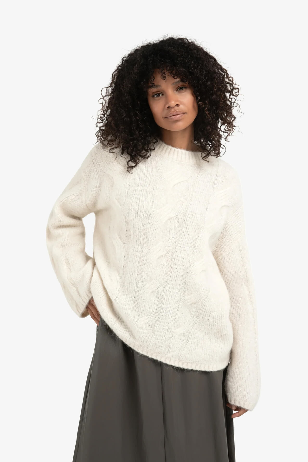 Yaya Trui Kabelmotief Wit