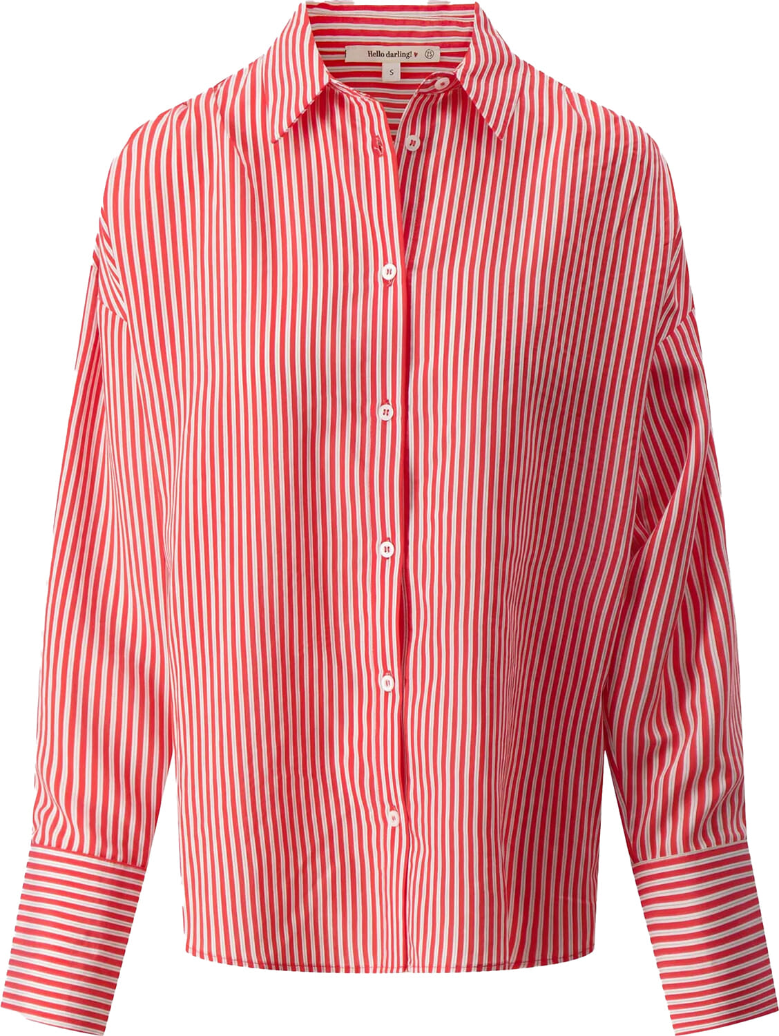 Zusss gestreepte blouse Rood