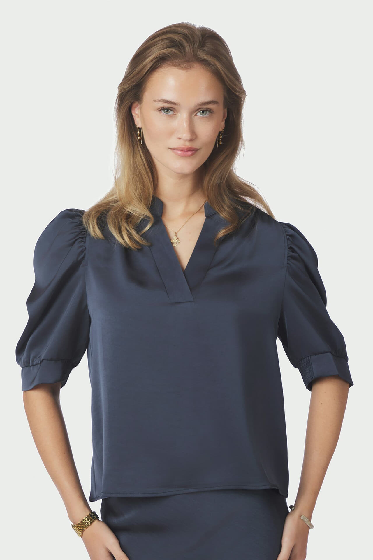 Neo Noir Blouse Roella Heavy Blauw