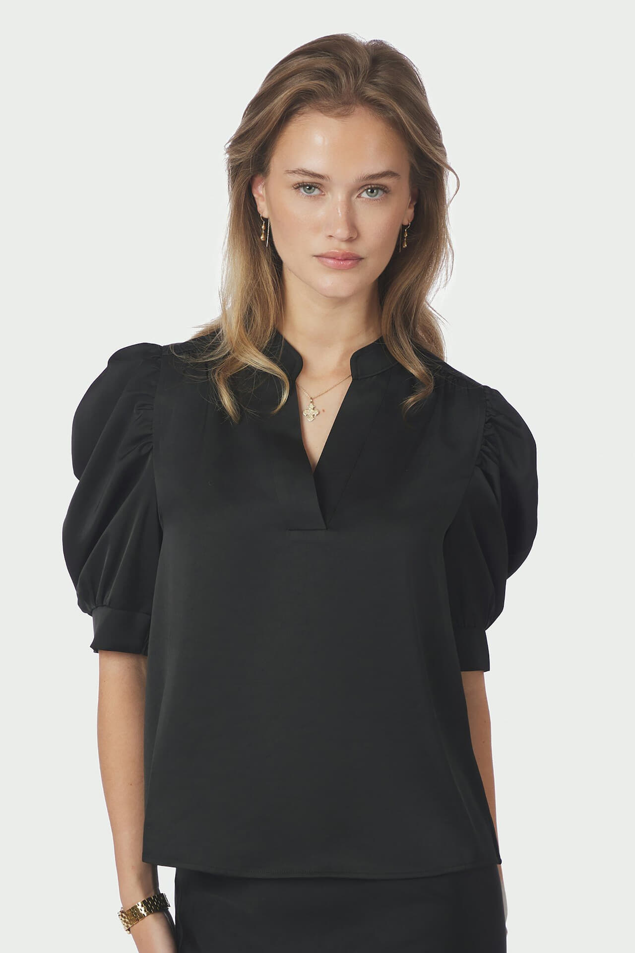 Neo Noir Blouse Roella Heavy Zwart