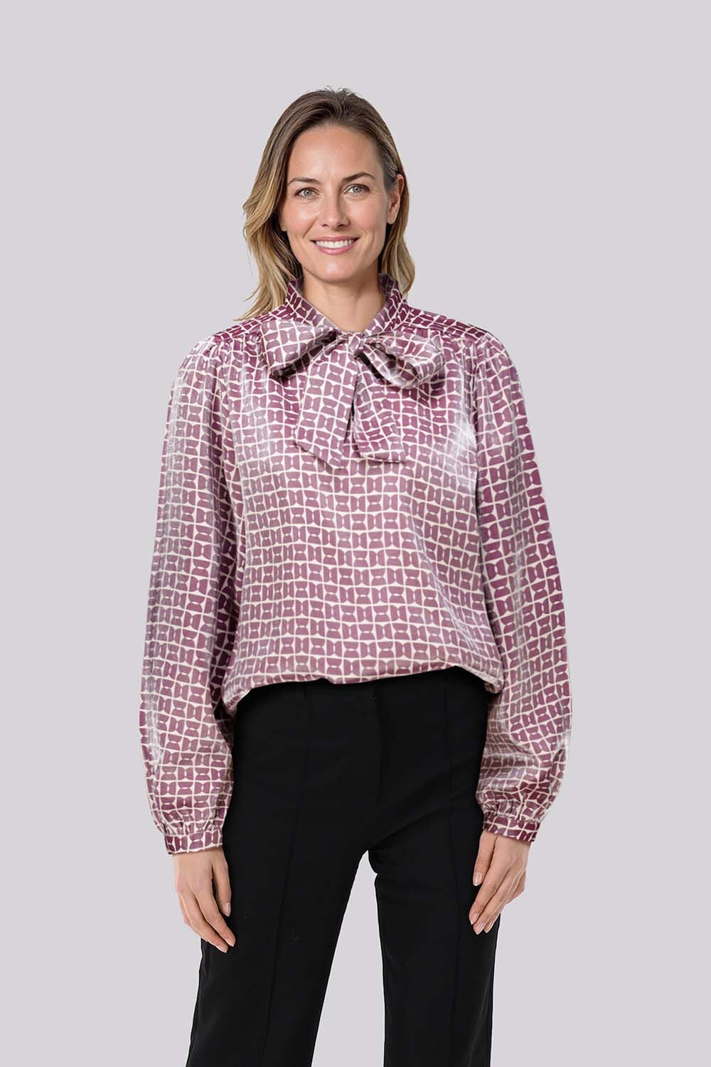 In Shape Blouse Daniella Bordeaux Rood