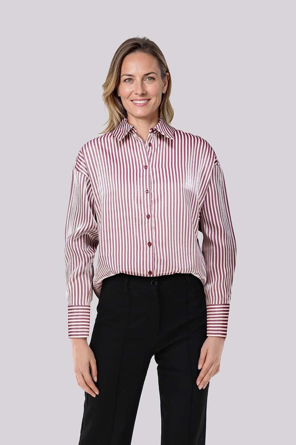 In Shape Blouse Deniz Bordeaux Rood