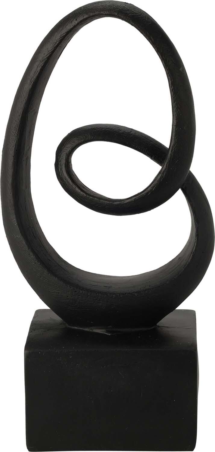 Bomont Collection Ornament rond op voet 120x85x245mm Zwart