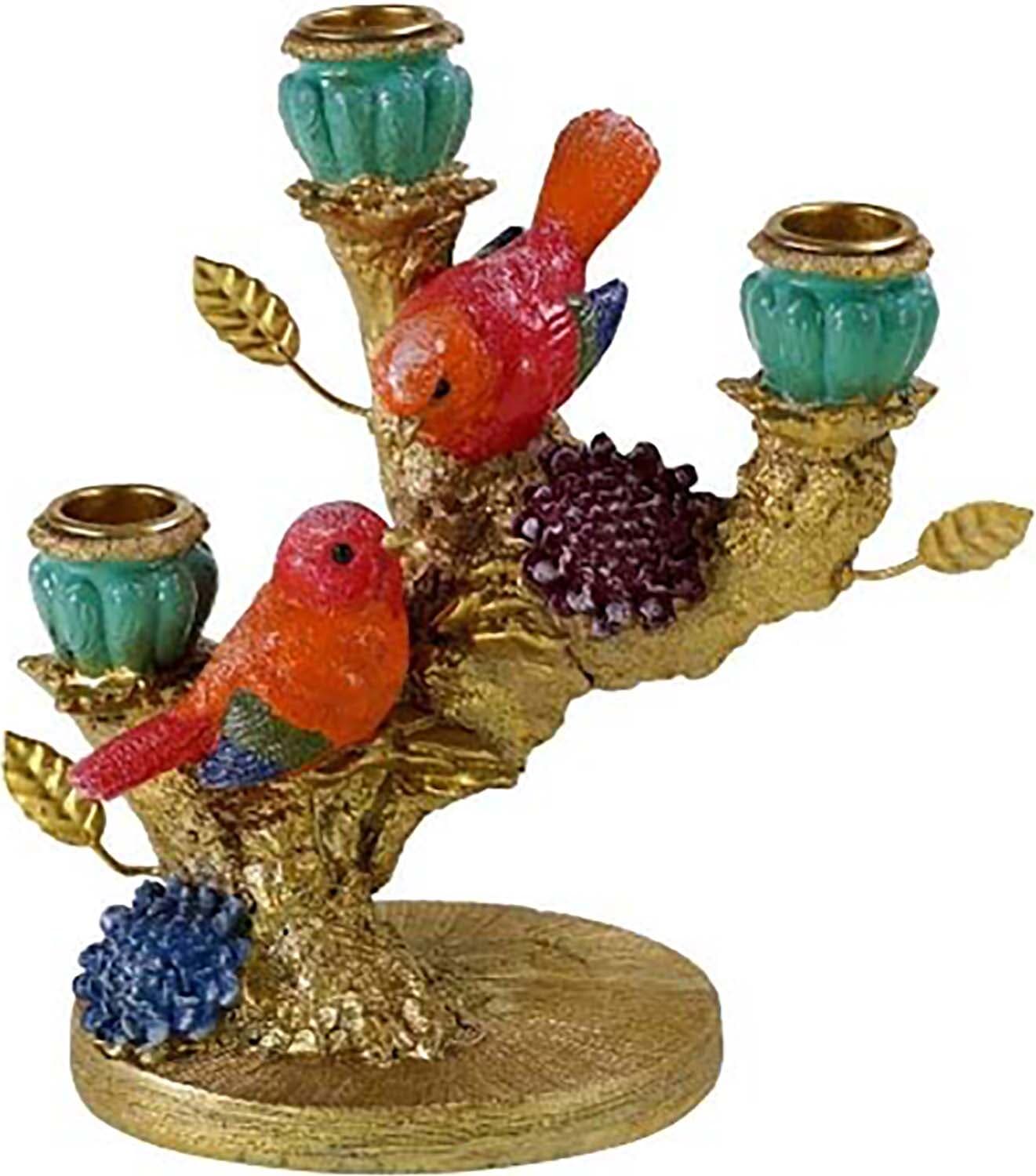 Bomont Collection Candle holder parrots, polyresin, 22x12x20cm Multi