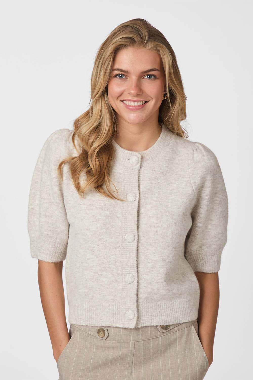 Neo Noir Gebreid Vest Trudy Beige Neo Noir Gebreid Vest Trudy Beige