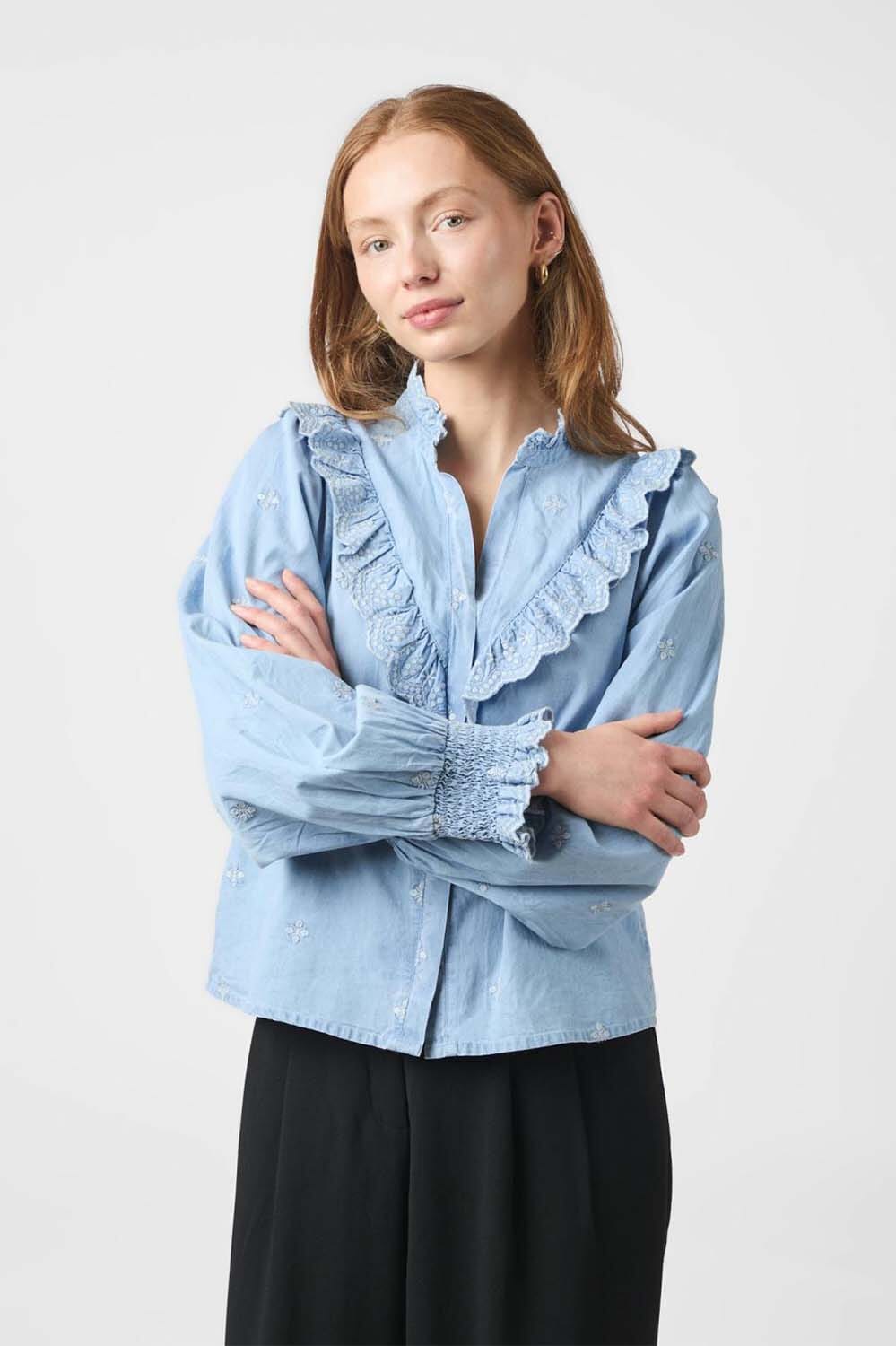 Neo Noir Blouse Degas Denim Blauw