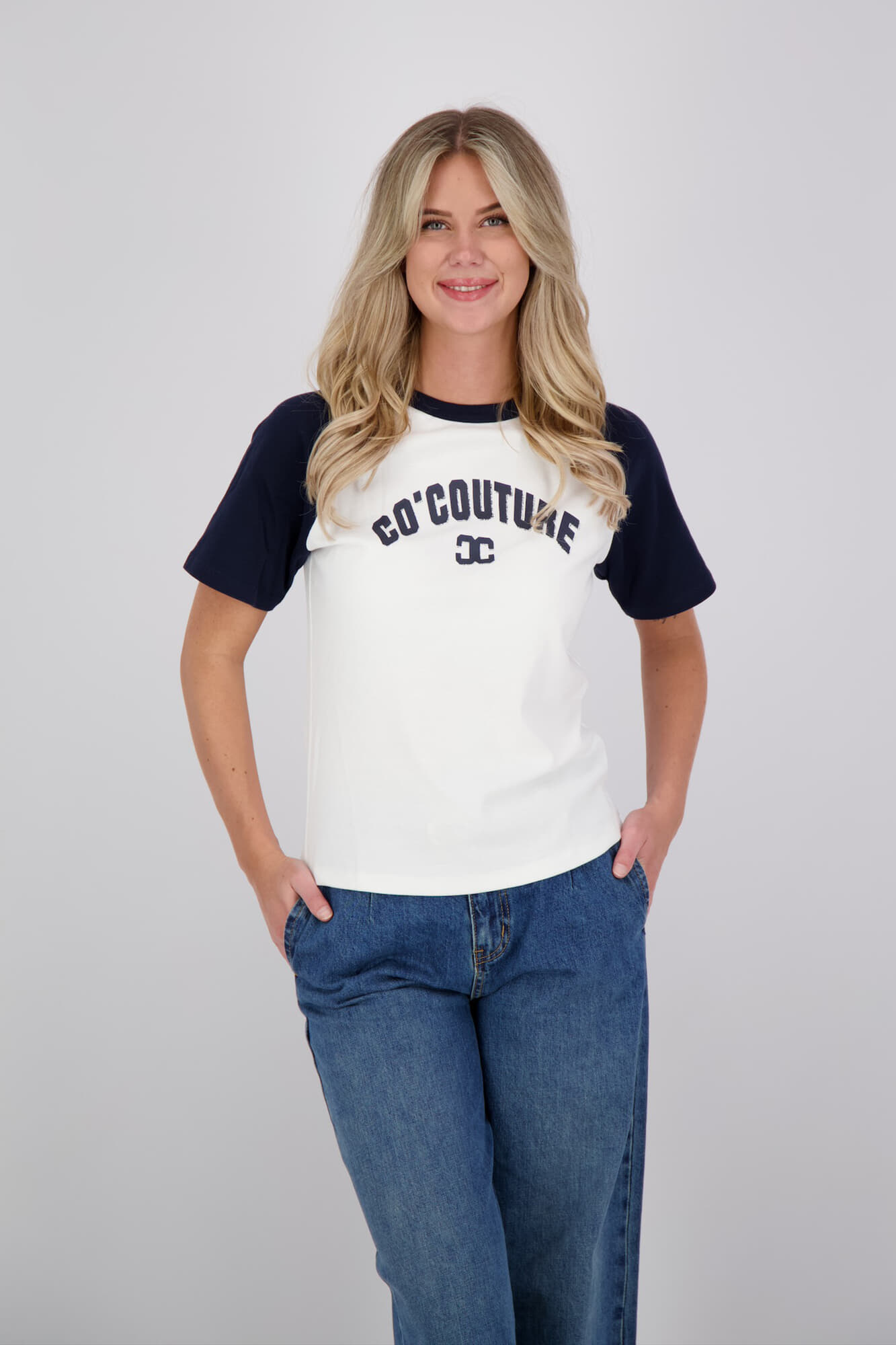 Co'couture T-shirt Edge Block Navy