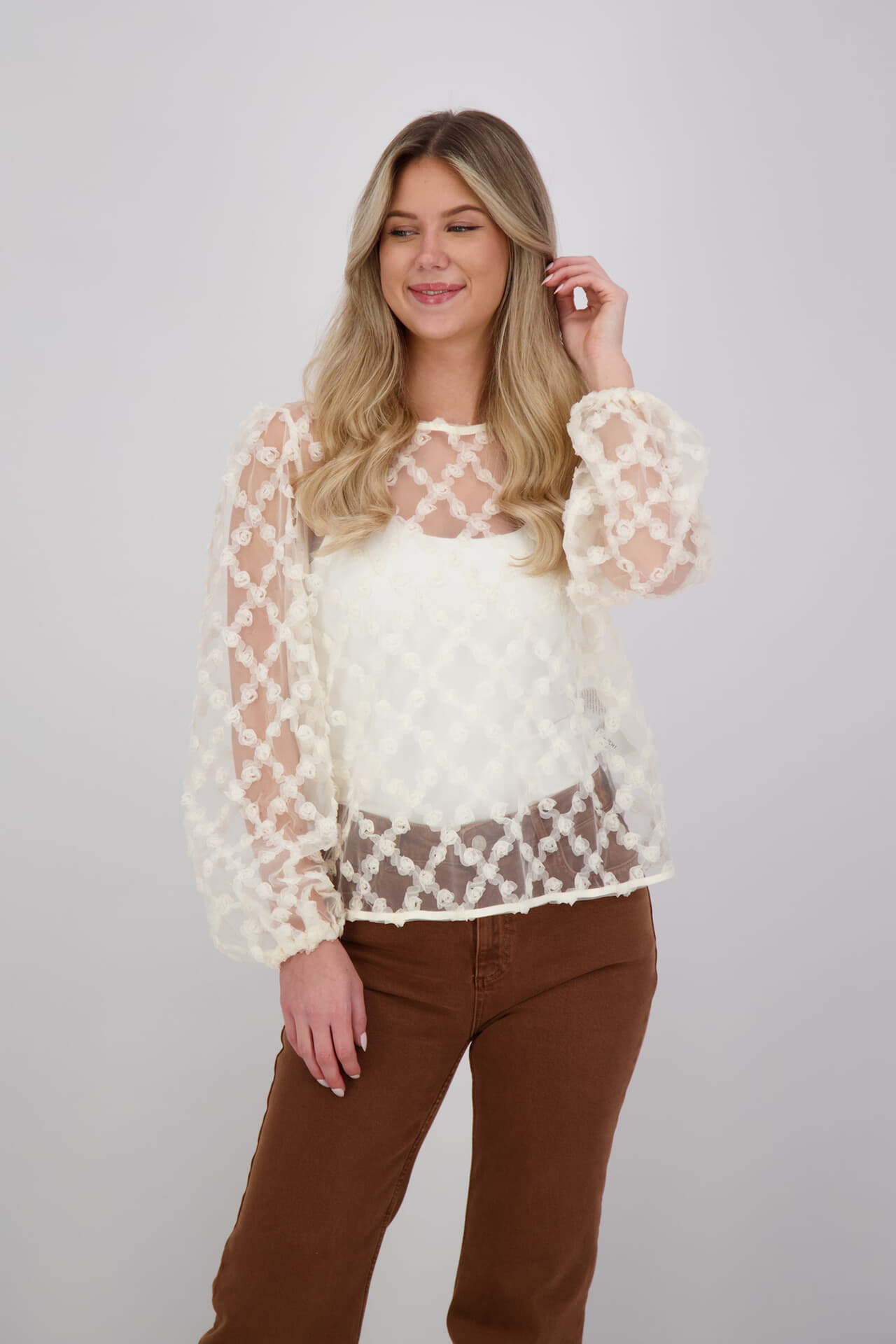 Ichi Blouse Helki Off White
