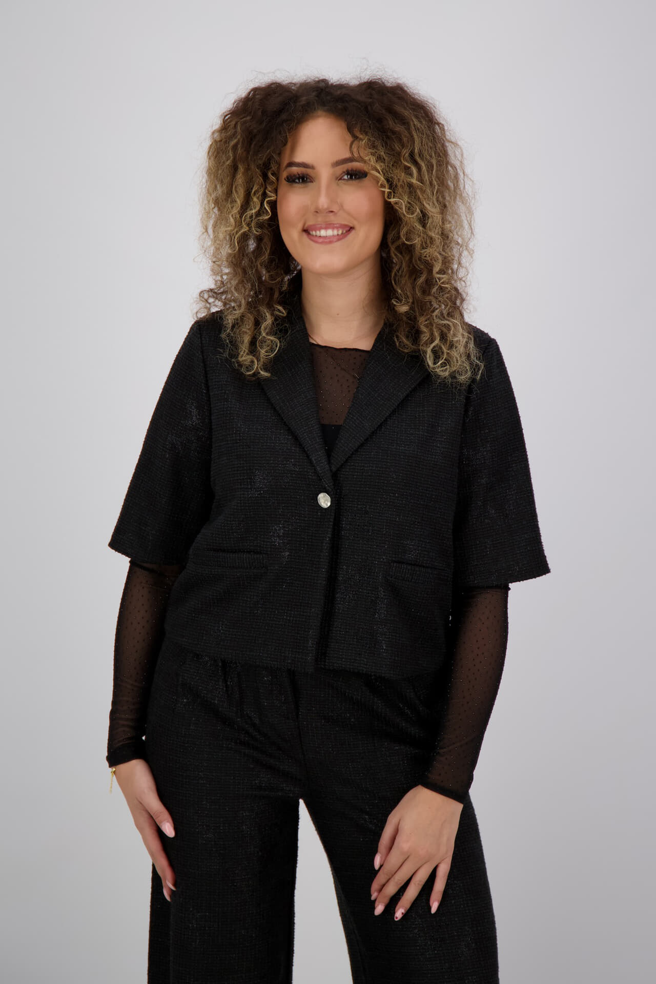 Ichi Blazer Kate Gleam Zwart