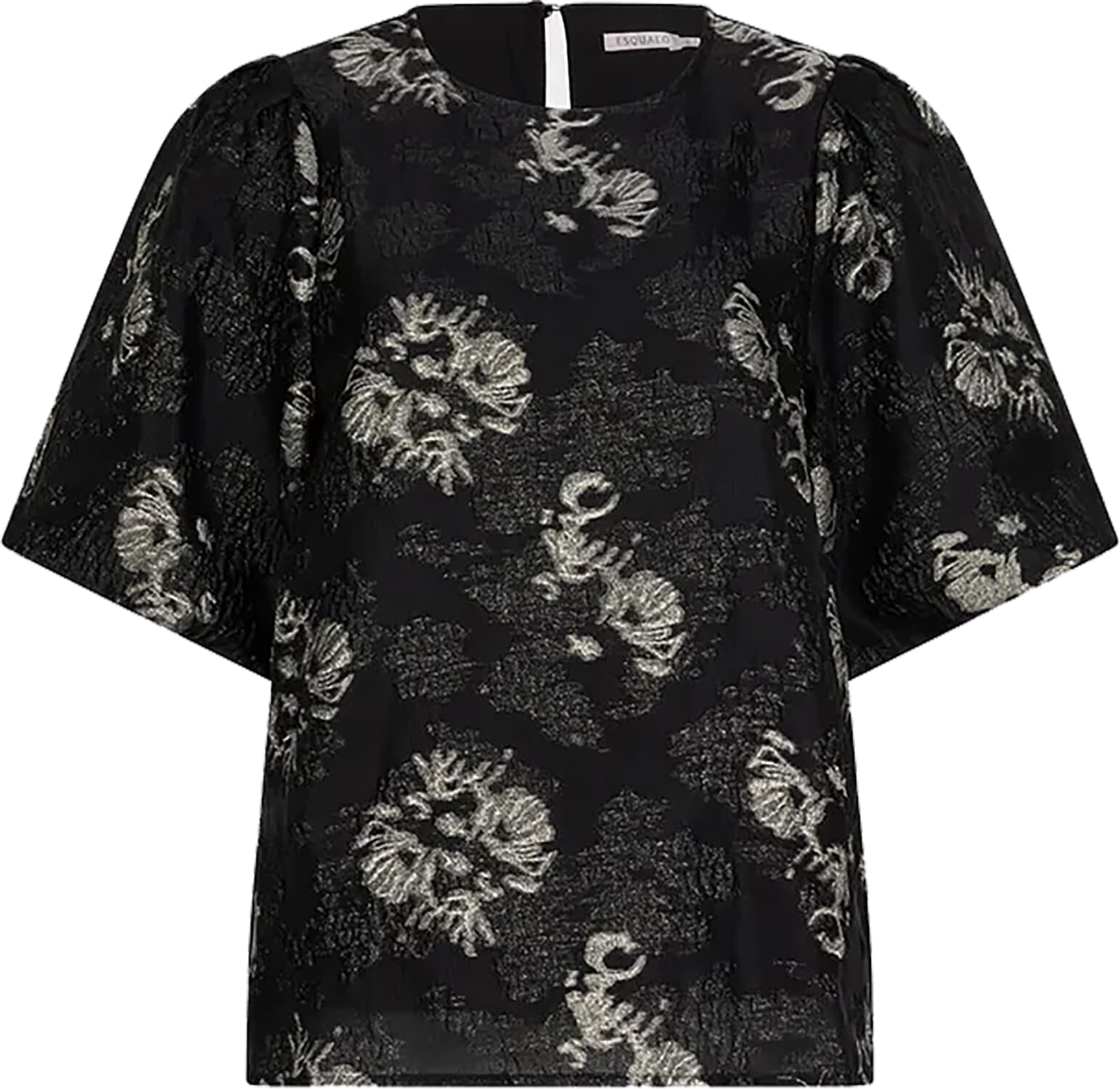 Esqualo Top Jacquard Zwart
