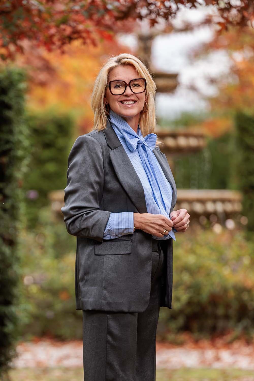 Esqualo Blazer Shimmer Crinkle Antraciet Esqualo Blazer Shimmer Crinkle Antraciet