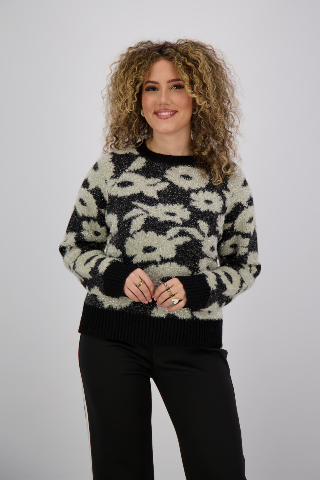 Freequent Trui Pantea Zwart