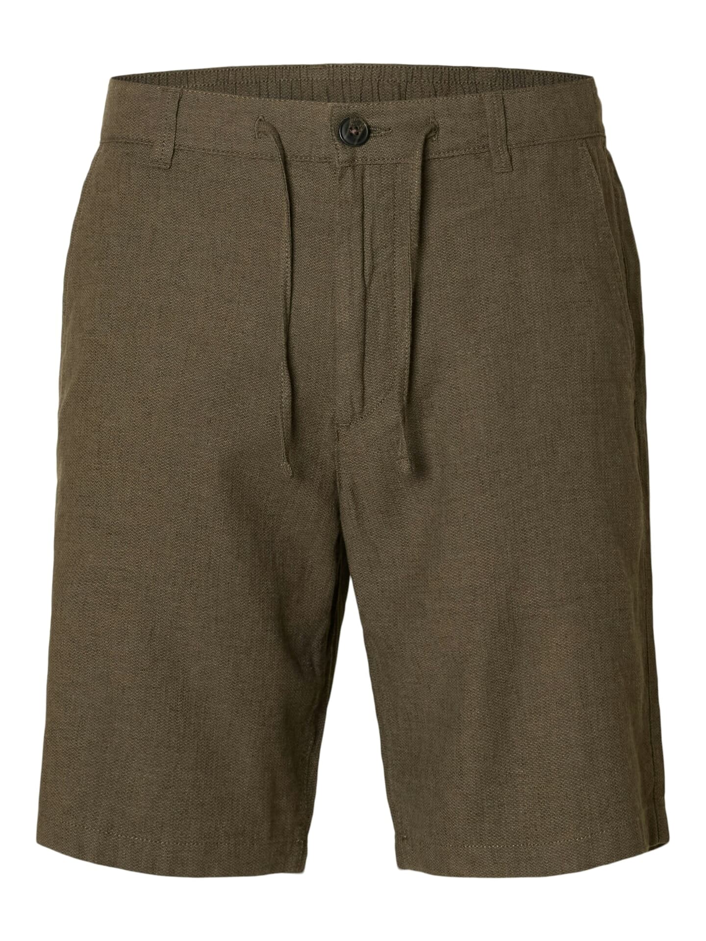 Selected Homme Short Brody Regular Linnen blend Army