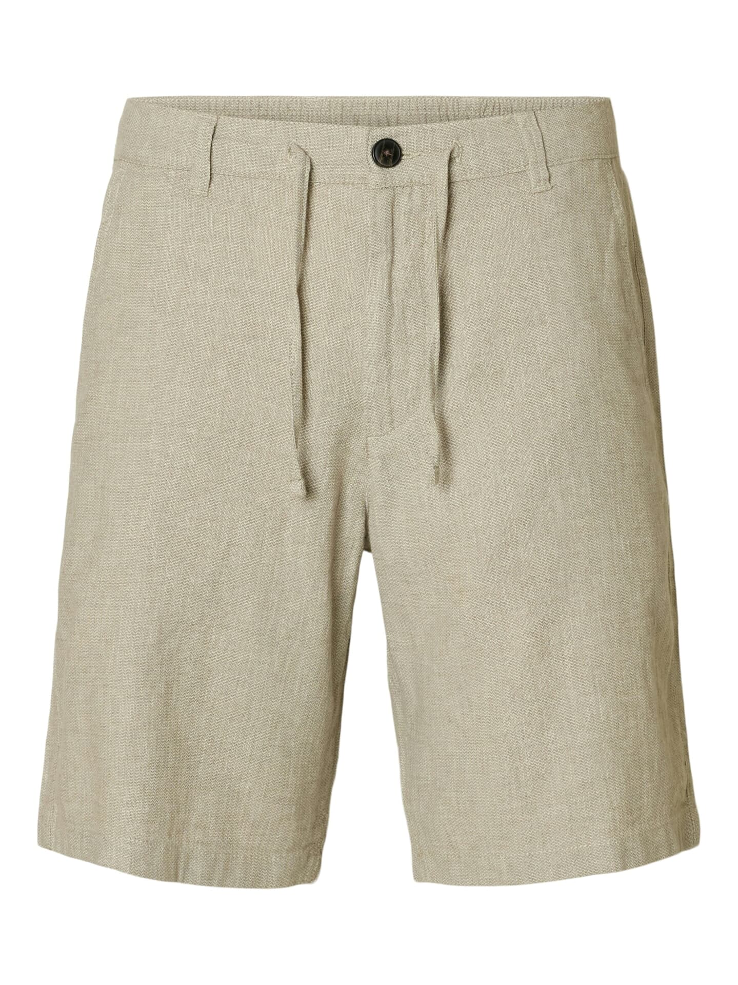 Selected Homme Short Brody Regular Linnen blend Groen