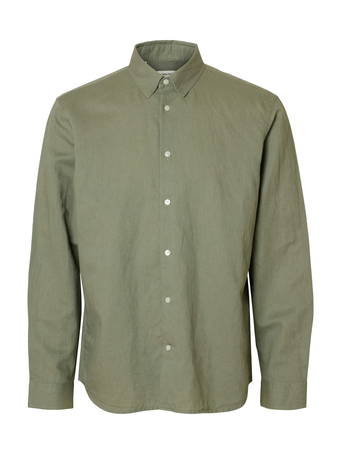 Selected Homme Overhemd  Linnen  Groen