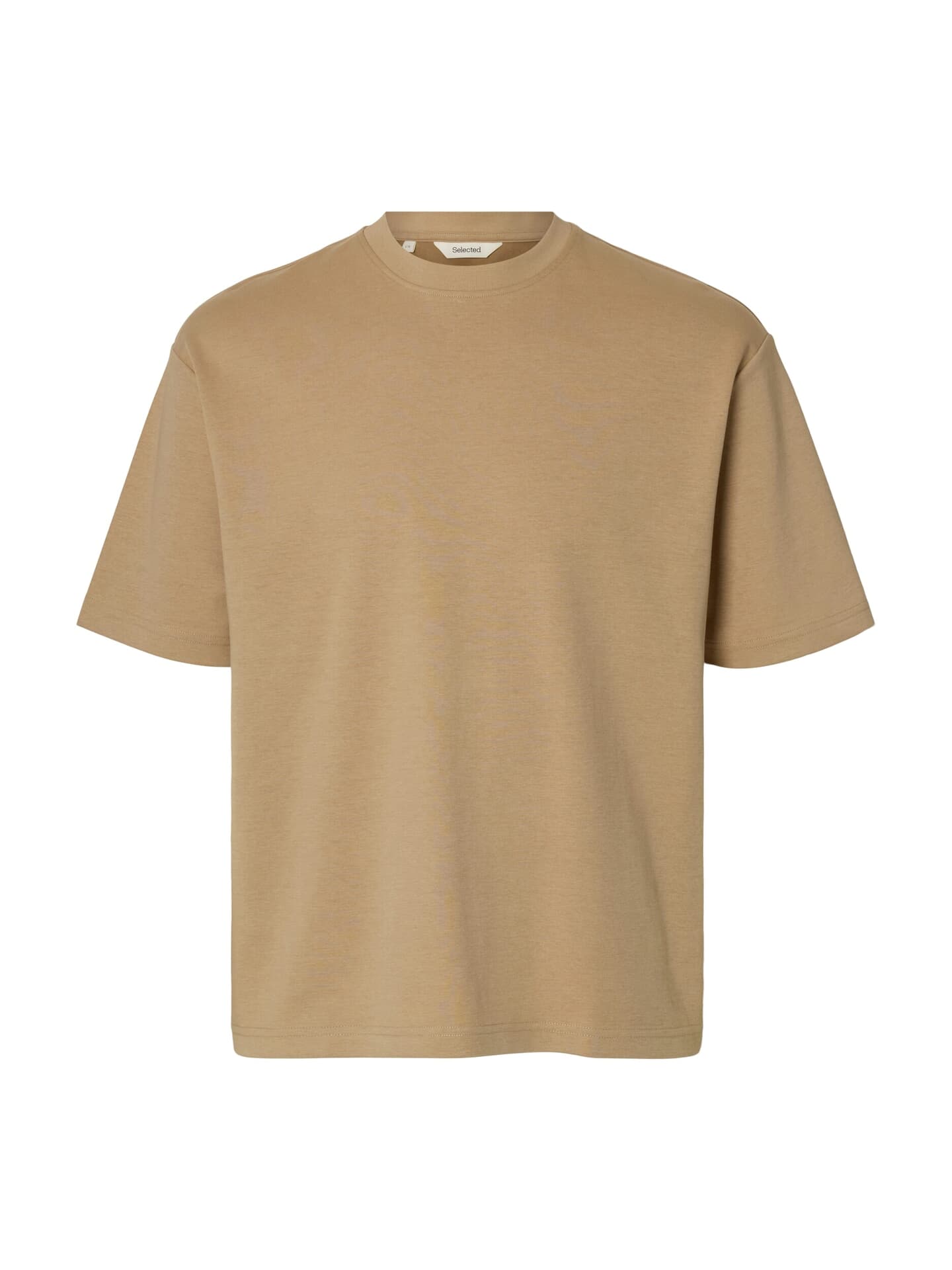 Selected Homme T-shirt Oscar Loose Fit Beige