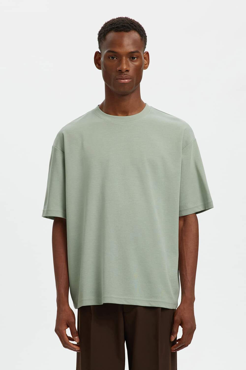 Selected Homme T-shirt Oscar Loose Fit Groen
