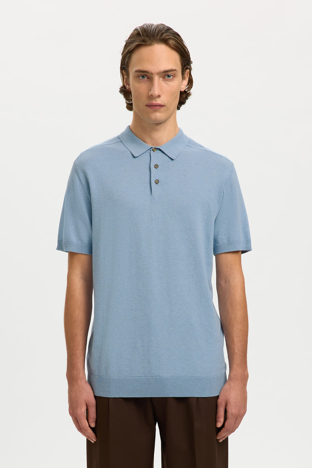 Selected Homme Polo Berg Hemelsblauw