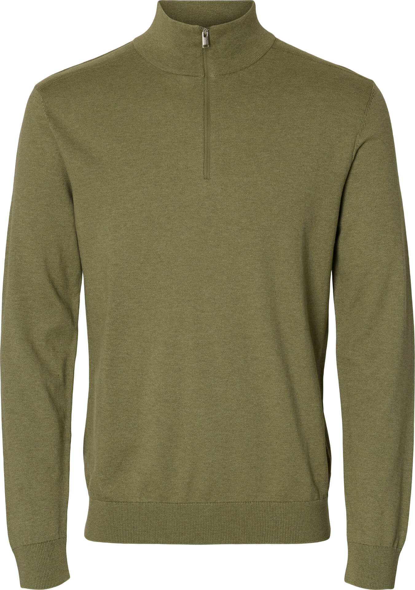 Selected Homme Half-zip Trui Berg Groen
