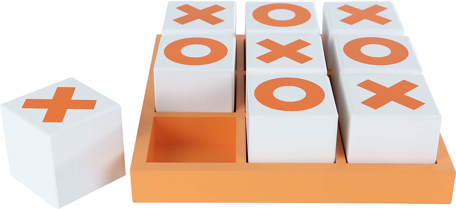Bomont Collection Tic Tac Toe 'O/X' 20 x 20 x 6 cm Oranje