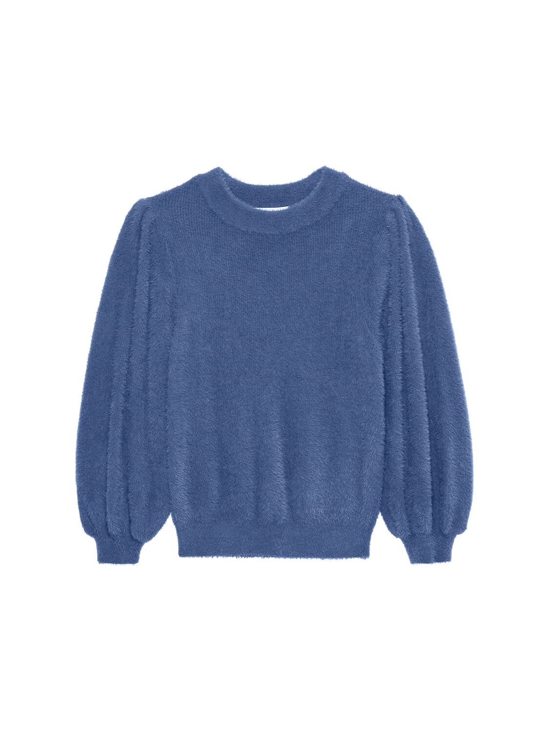 Catwalk Junkie Trui Fuzzy Puff Sleeve Blauw
