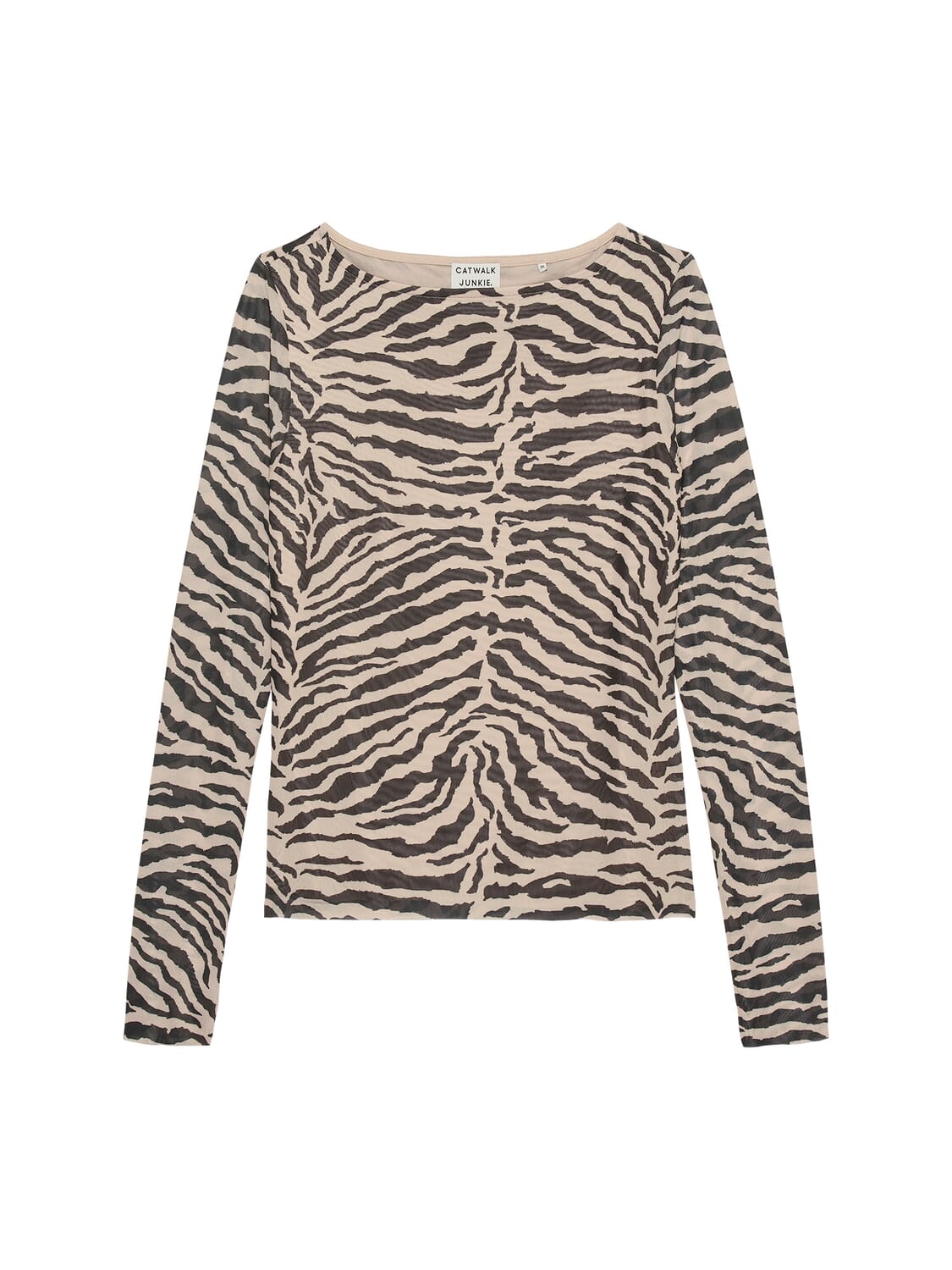 Catwalk Junkie Longsleeve Zebra Mesh Beige