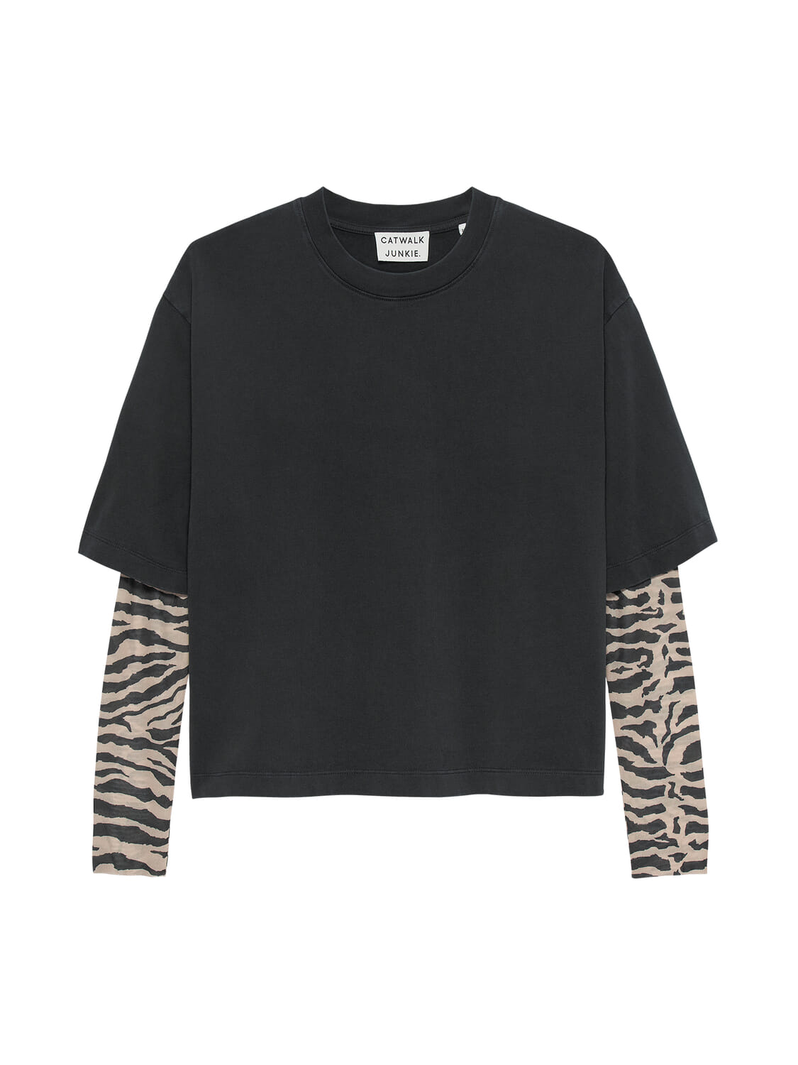 Catwalk Junkie Longsleeve with Zebra Antraciet