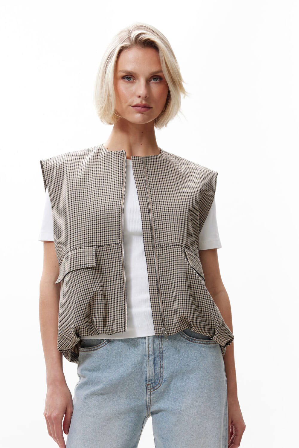 Catwalk Junkie Bodywarmer Check Bruin