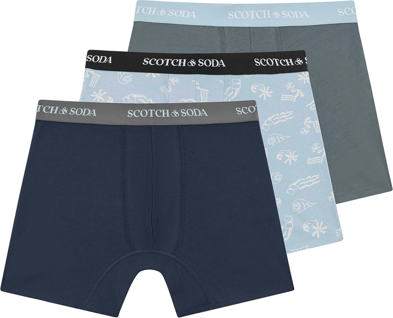 Scotch & Soda Boxer 3-pack  Blauw