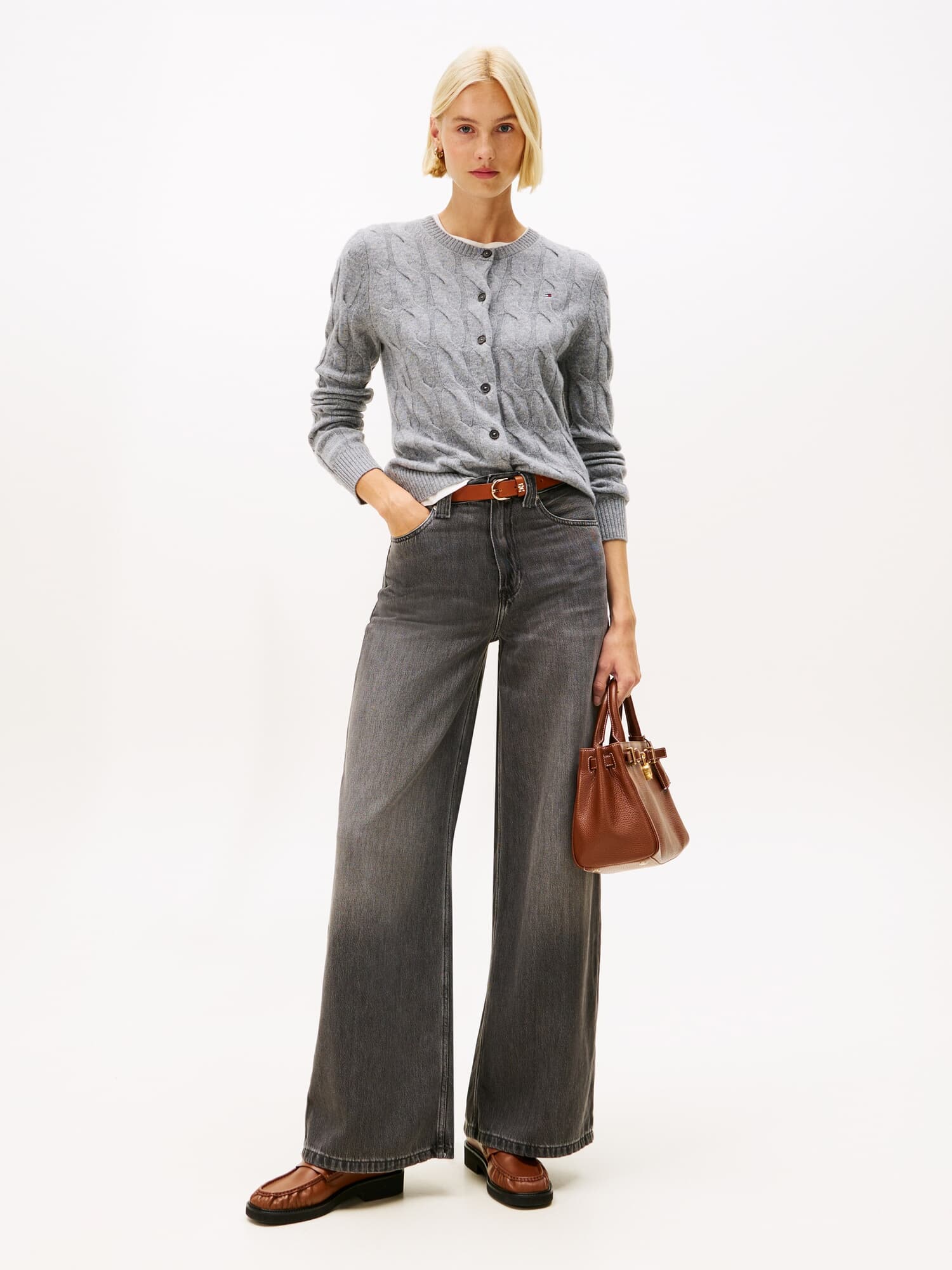 Tommy Hilfiger Jeans Teya 70's Wide Leg Grijs