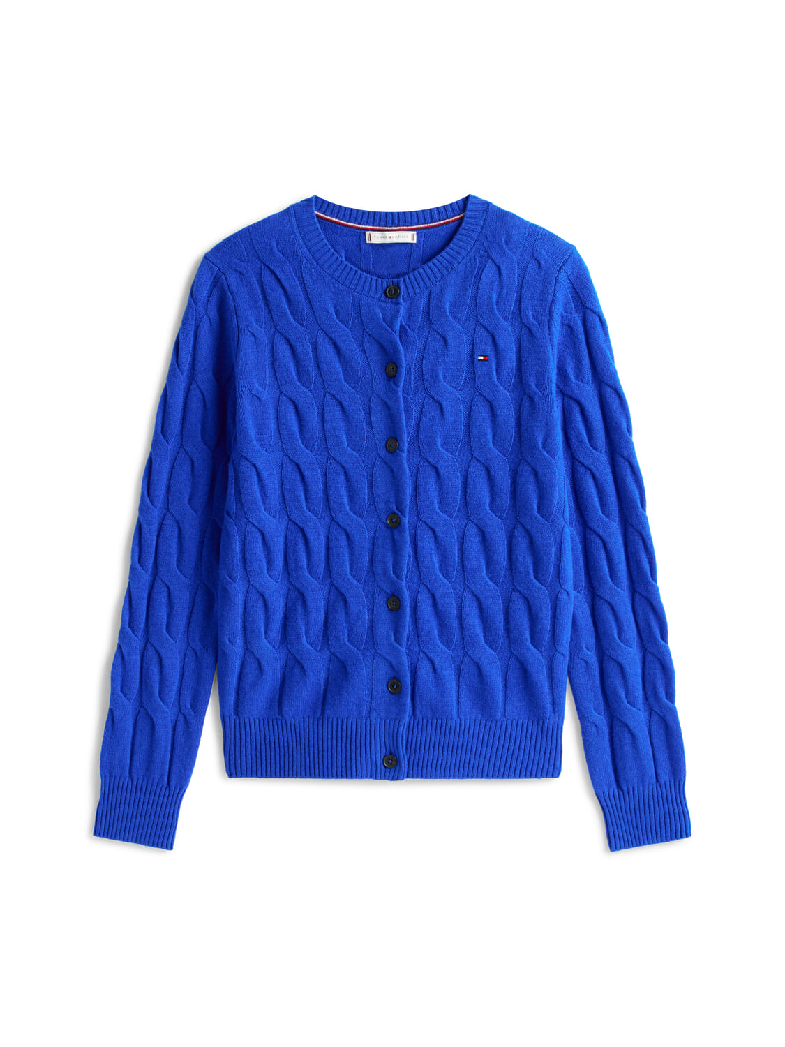 Vest Cable Soft Wol  Kobalt Blauw