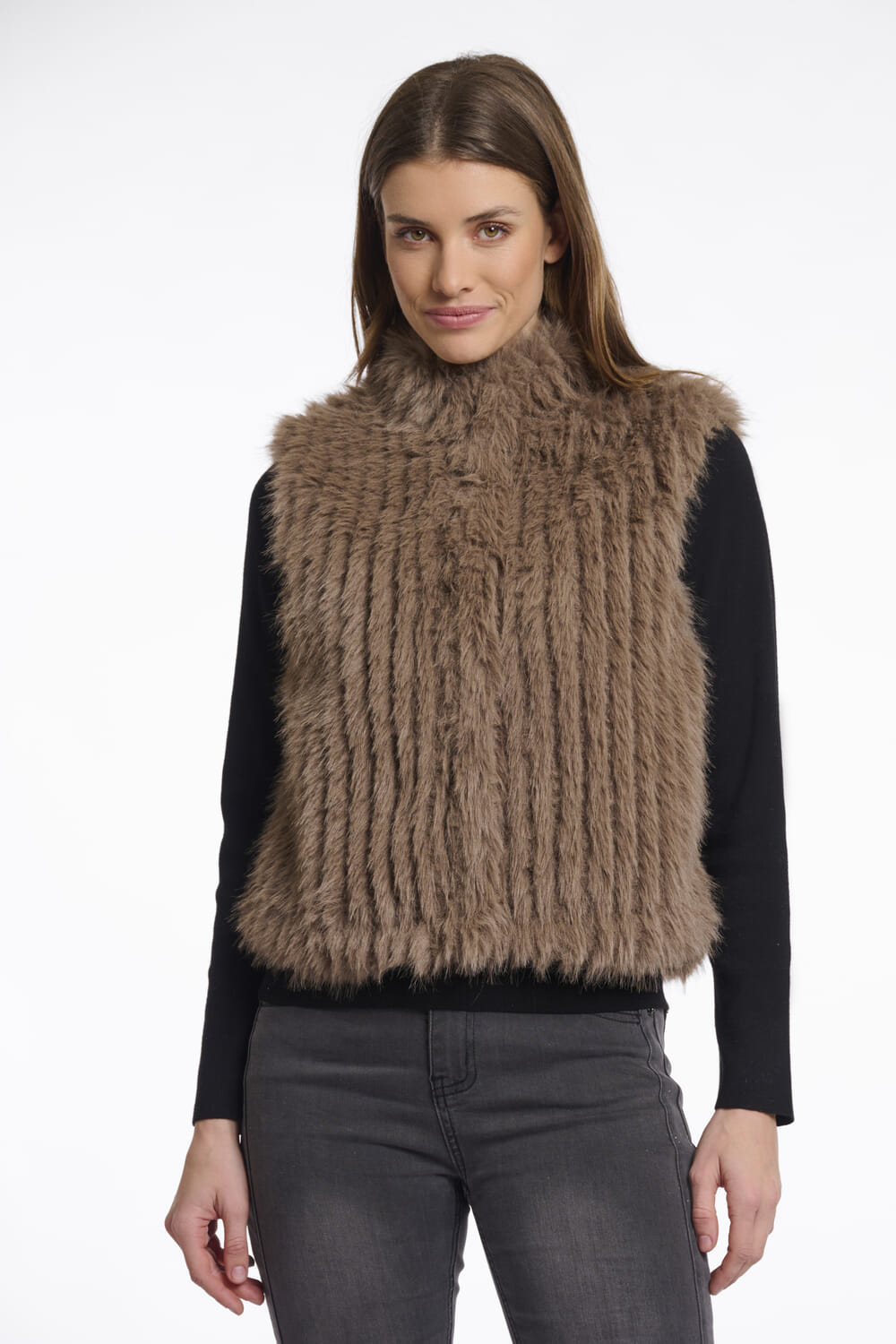 Rino & Pelle Gilet Dava Bruin