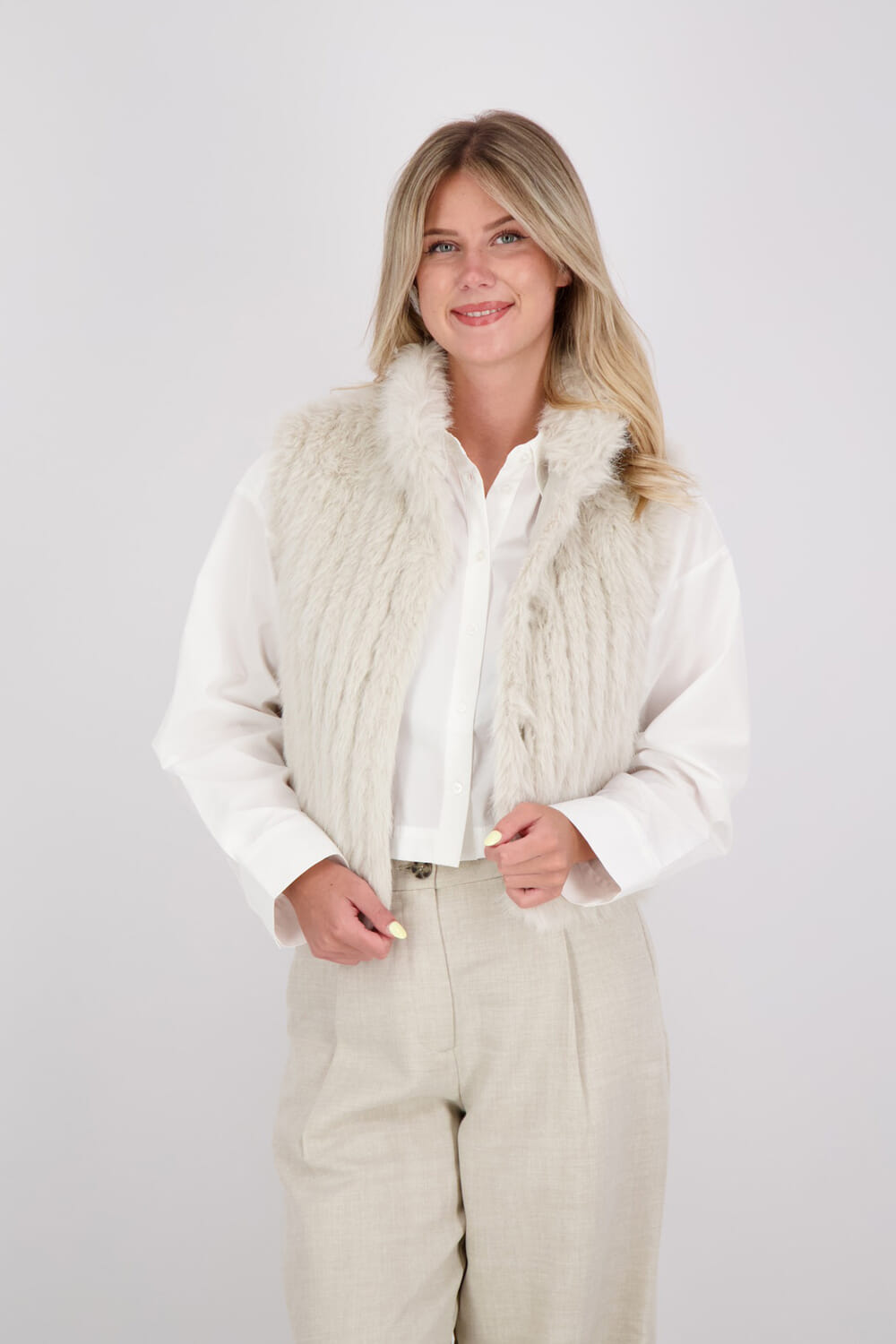 Rino & Pelle Gilet Dava Wit