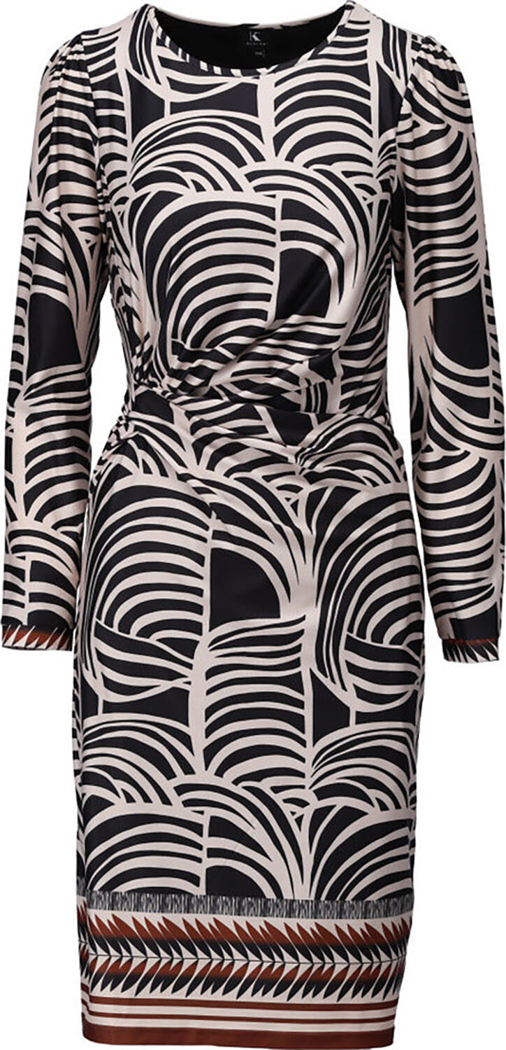K Design Jurk met ronde hals & design Multi