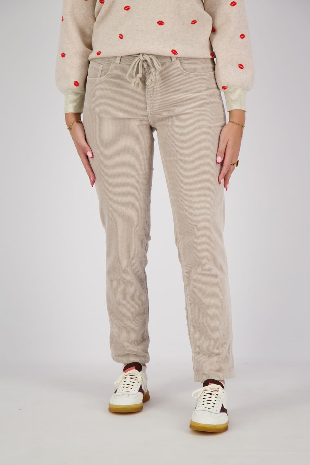 Para Mi Broek Bobby Vintage Corderoy Beige