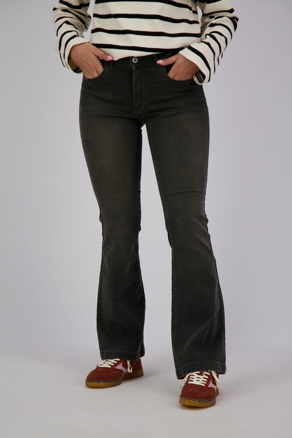 Para Mi Jeans Jade Vintage Groen