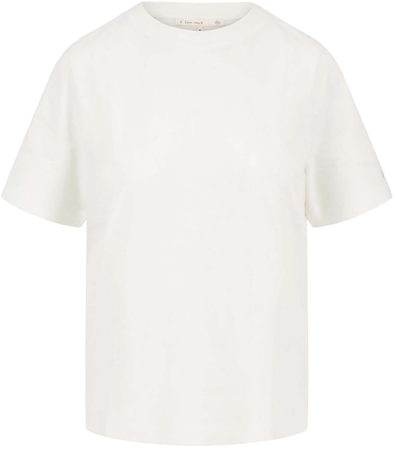 Zusss T-shirt met borduur mouw Wit