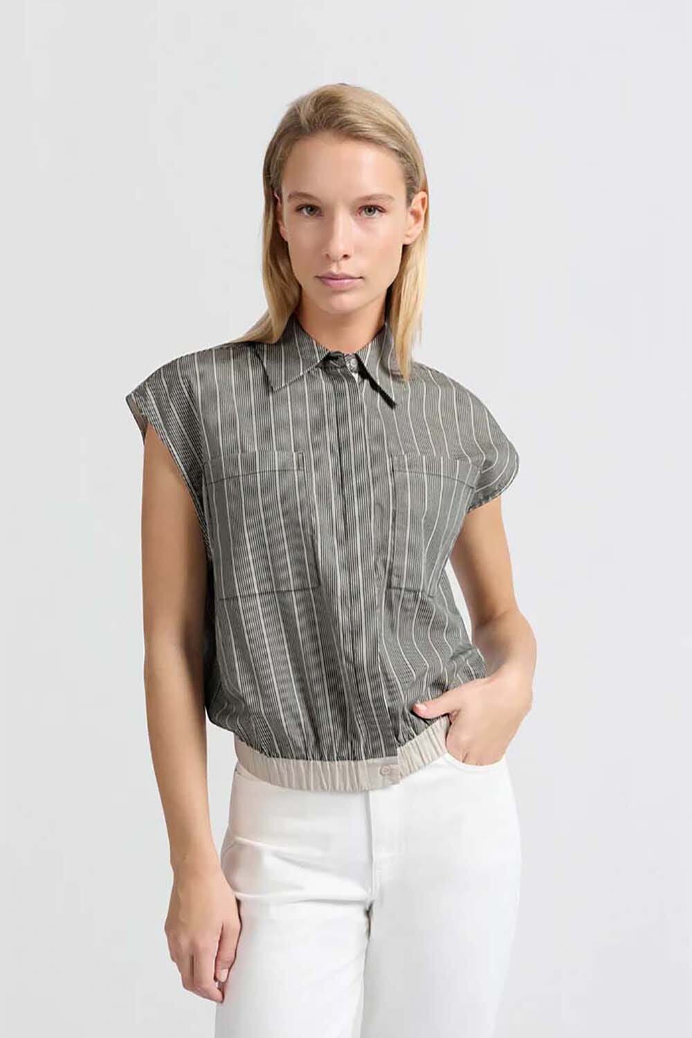 Yaya Blouse Grijs