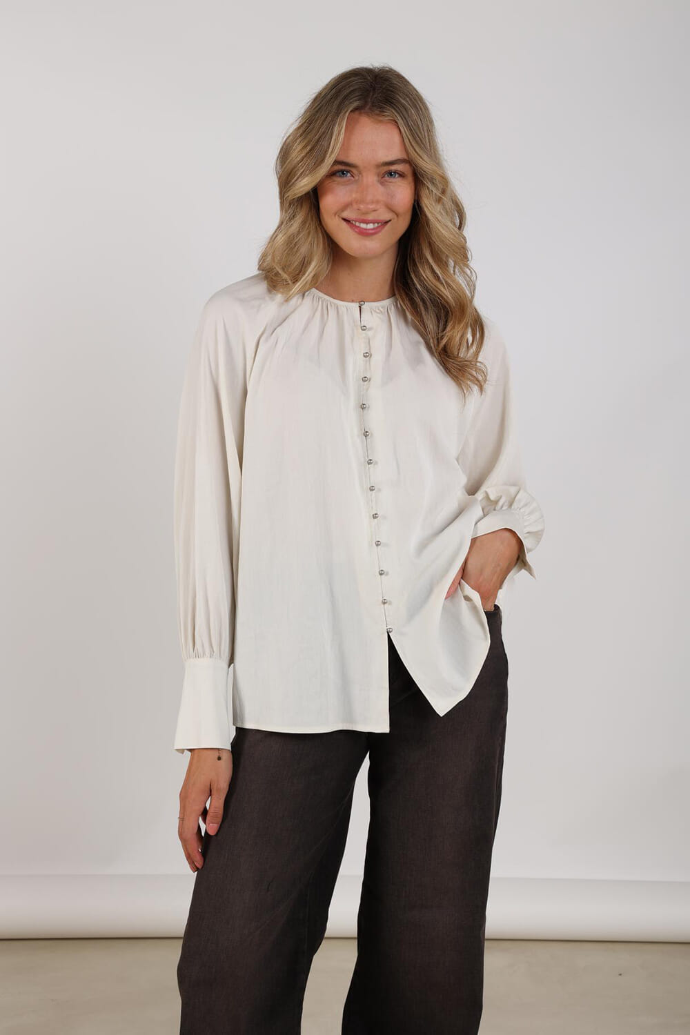 Nukus Blouse Sterre  Wit