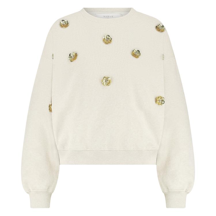 Nukus Pullover Beatriz Flower Beige