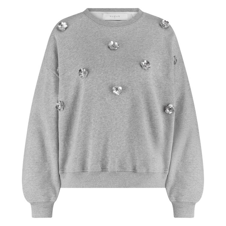 Nukus Pullover Beatriz Flower Grijs