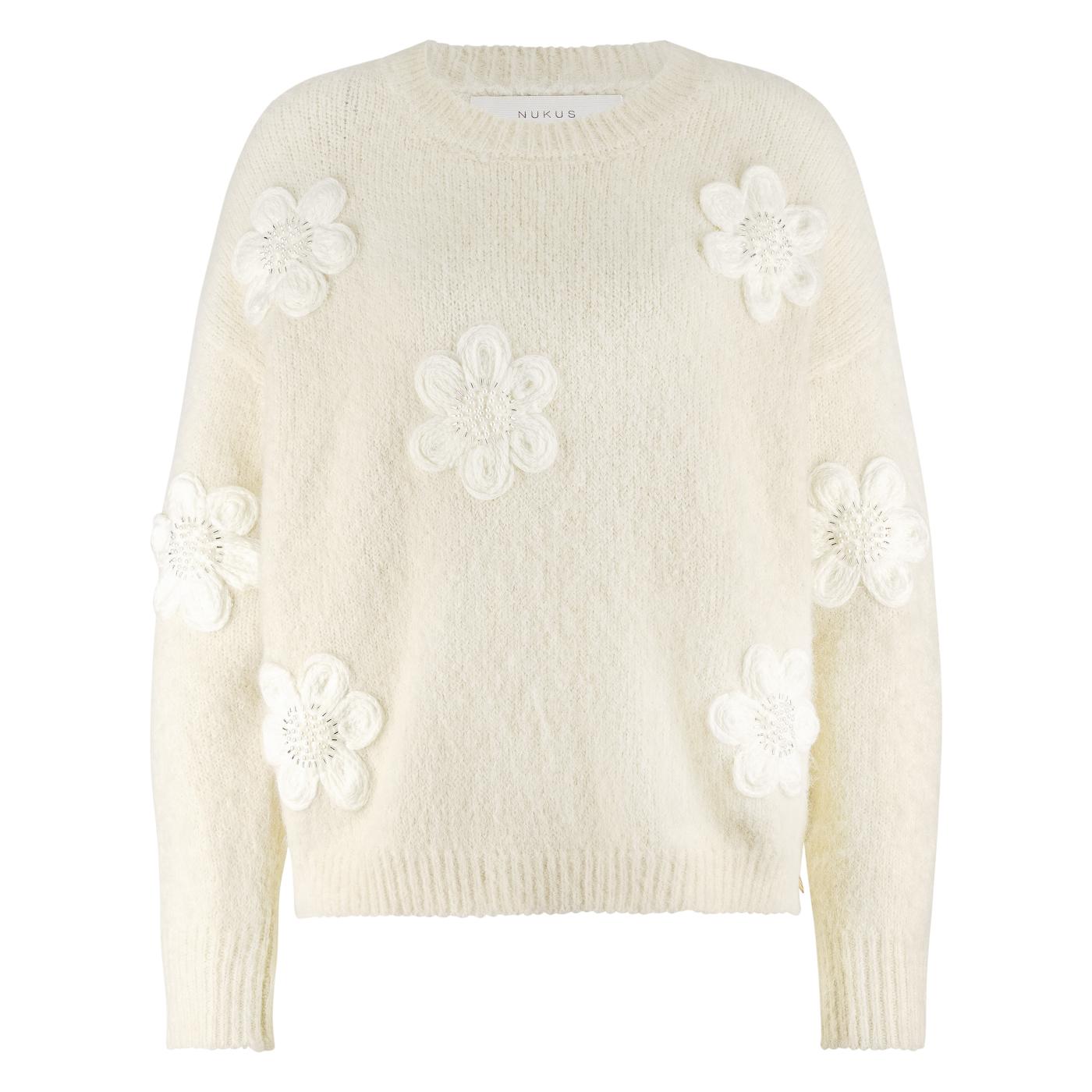 Nukus Pullover Chiaca Flower Wit