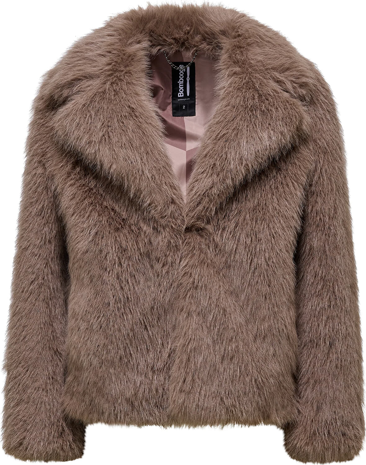 Bomboogie Jas Long Hair Eco Fur Taupe