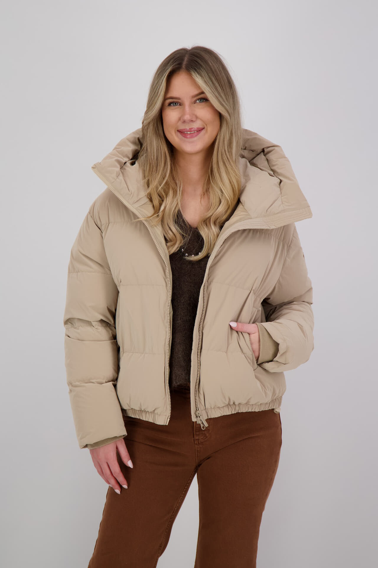 Bomboogie Donsjas Riga Kort winddicht  Beige