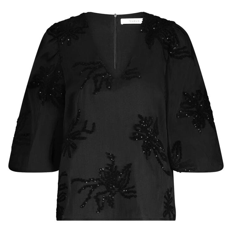 Nukus Blouse Delilah Embroidery Zwart