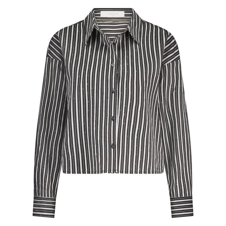 Nukus Blouse Tessa Strass Zwart