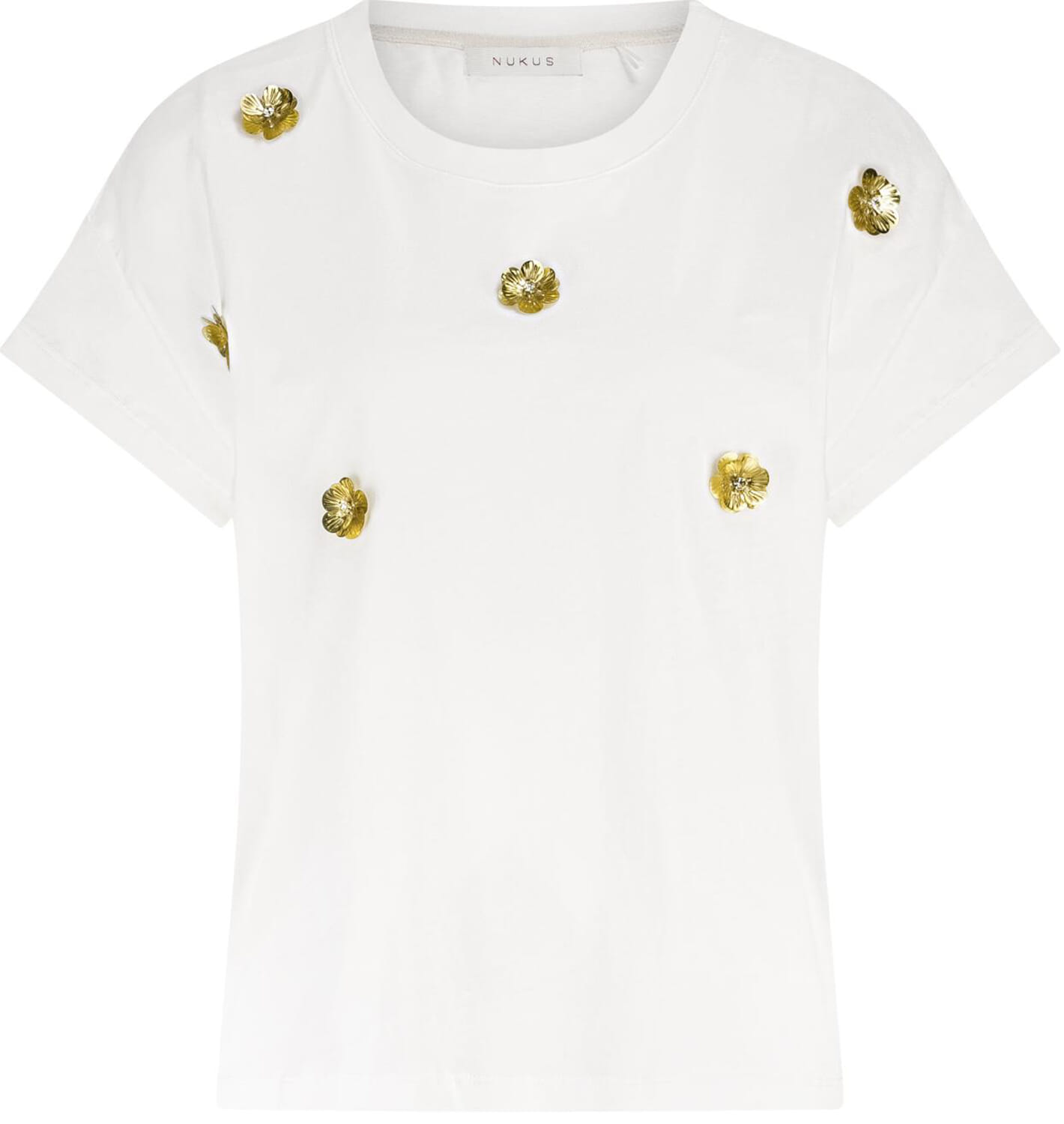 Nukus T-shirt Pearly Flower Wit
