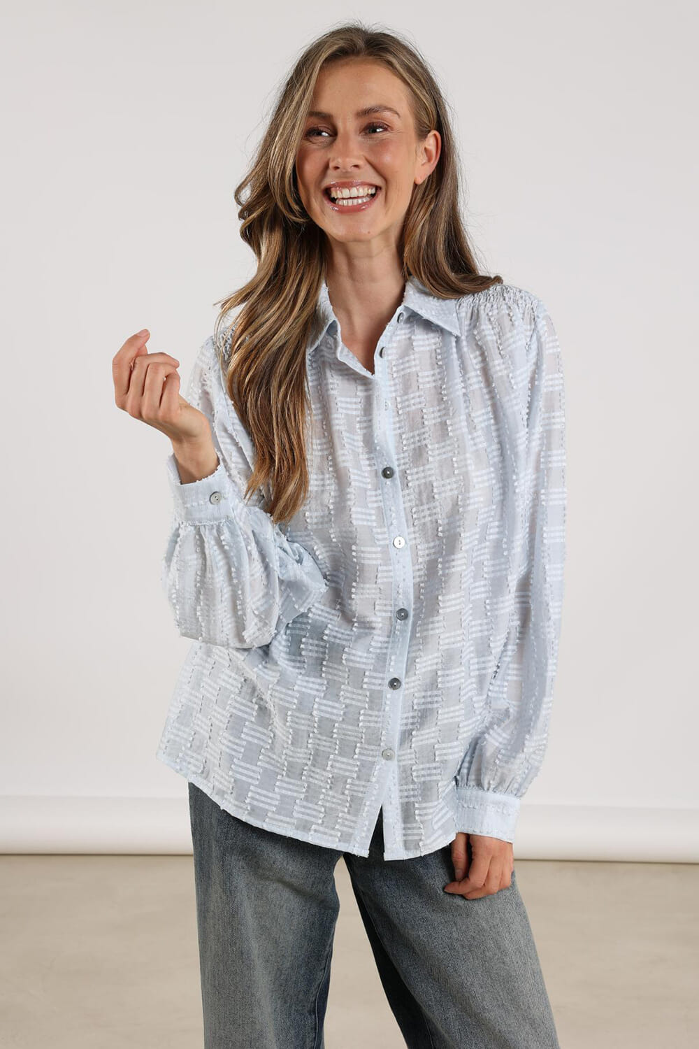 Nukus Blouse Fenne  Blauw